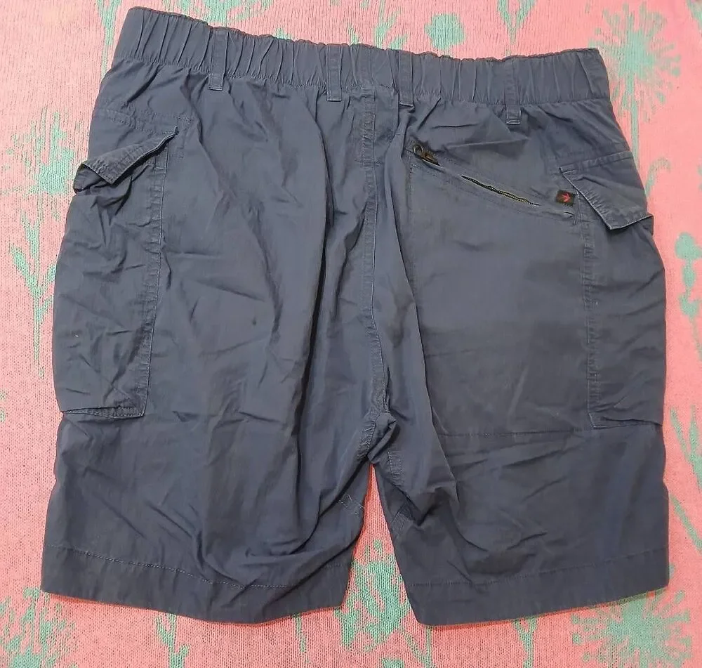 Relwen mens size 36 navy blue cargo shorts distressed 8